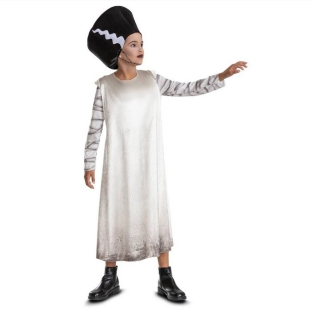 Universal Monsters Bride of Frankenstein Costume Child Large 10-12 New